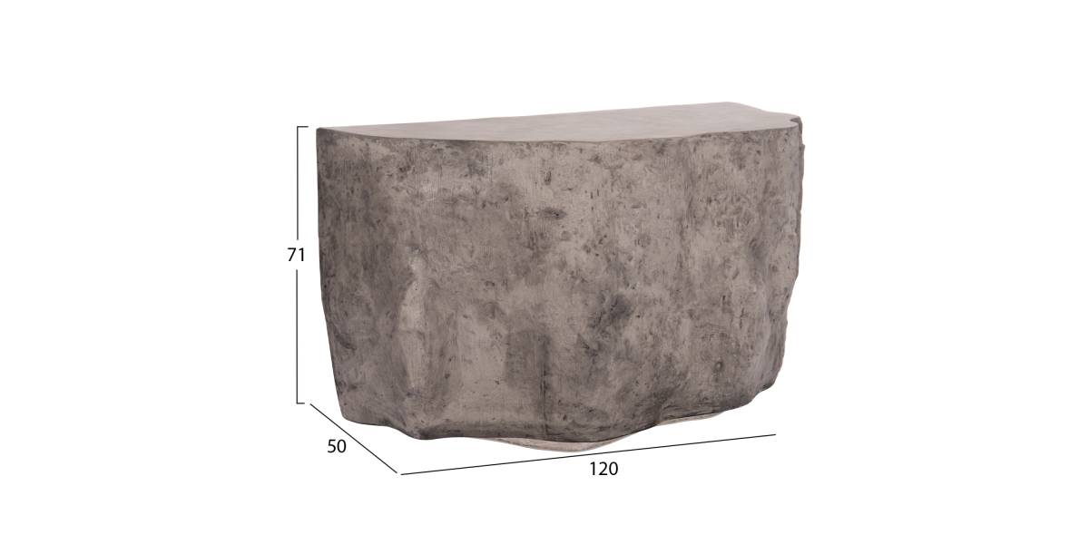 ΚΟΝΣΟΛΑ ΒΡΑΧΟΣ INTERON HM18152.03 FIBER CEMENT ΣΕ ΓΚΡΙ--120x50x71Υεκ.