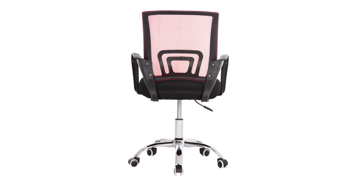 ΚΑΡΕΚΛΑ ΓΡΑΦΕΙΟΥ BRISTONE HM1058.37 ΠΟΔΙ ΧΡΩΜΙΟΥ-ΚΟΚΚΙΝΗ 59x53x80-90Υεκ.