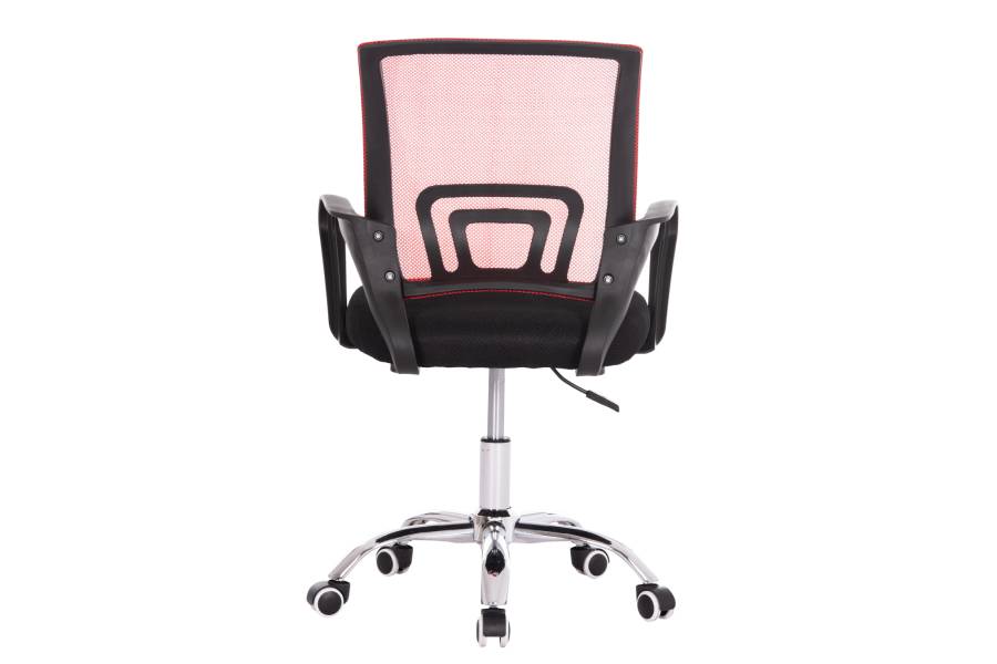 ΚΑΡΕΚΛΑ ΓΡΑΦΕΙΟΥ BRISTONE HM1058.37 ΠΟΔΙ ΧΡΩΜΙΟΥ-ΚΟΚΚΙΝΗ 59x53x80-90Υεκ.