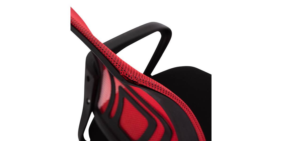 ΚΑΡΕΚΛΑ ΓΡΑΦΕΙΟΥ BRISTONE HM1058.37 ΠΟΔΙ ΧΡΩΜΙΟΥ-ΚΟΚΚΙΝΗ 59x53x80-90Υεκ.