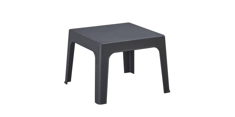 ΤΡΑΠΕΖΑΚΙ ΤΕΤΡΑΓΩΝΟ SLEEK HM6371.10 ΠΟΛΥΠΡΟΠΥΛΕΝΙΟ ΣΕ ΣΚΟΥΡΟ ΓΚΡΙ 49.5x49.5x40Υεκ.