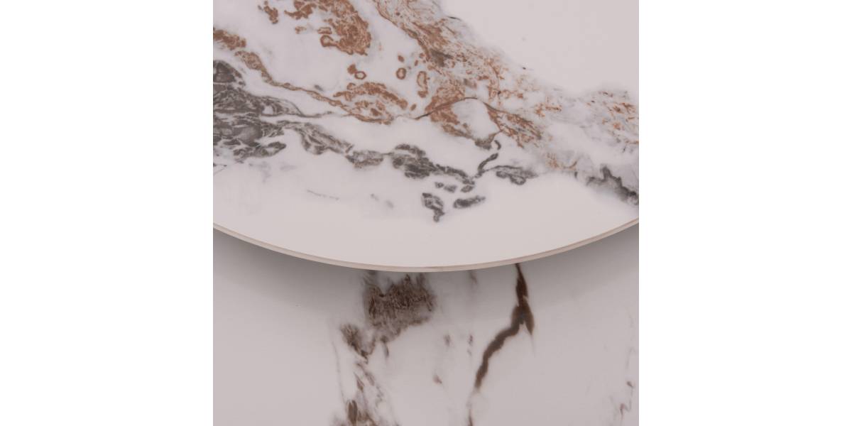 ΤΡΑΠΕΖΙ ΣΑΛΟΝΙΟΥ 2ΤΜΧ TALOS HM18140.03 ΛΕΥΚΟ ΜΕ ΚΑΦΕ ΝΕΡΑ ΚΕΡΑΜΙΚΟ TOP Φ70+Φ50