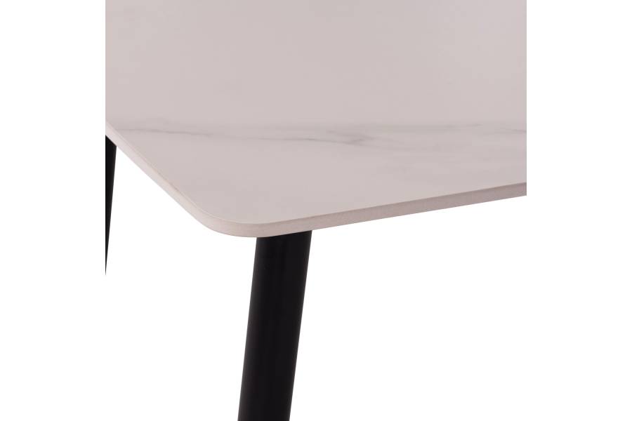 ΤΡΑΠΕΖΙ RAVEN HM18149.01 ΚΕΡΑΜΙΚΟ TOP ΜΕ ΟΨΗ ΛΕΥΚΟ ΜΑΡΜΑΡΟ 140x80x74Υεκ.