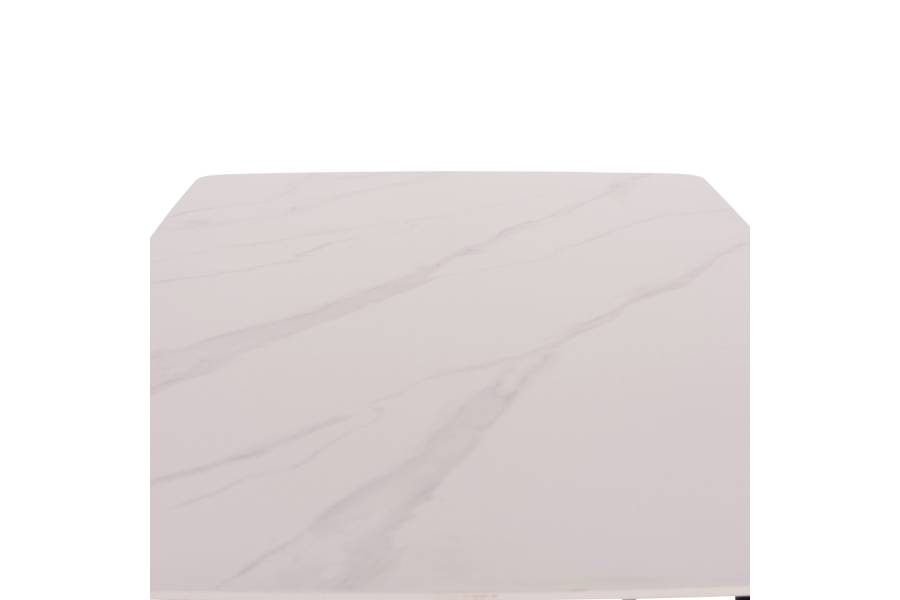 ΤΡΑΠΕΖΙ RAVEN HM18149.01 ΚΕΡΑΜΙΚΟ TOP ΜΕ ΟΨΗ ΛΕΥΚΟ ΜΑΡΜΑΡΟ 140x80x74Υεκ.