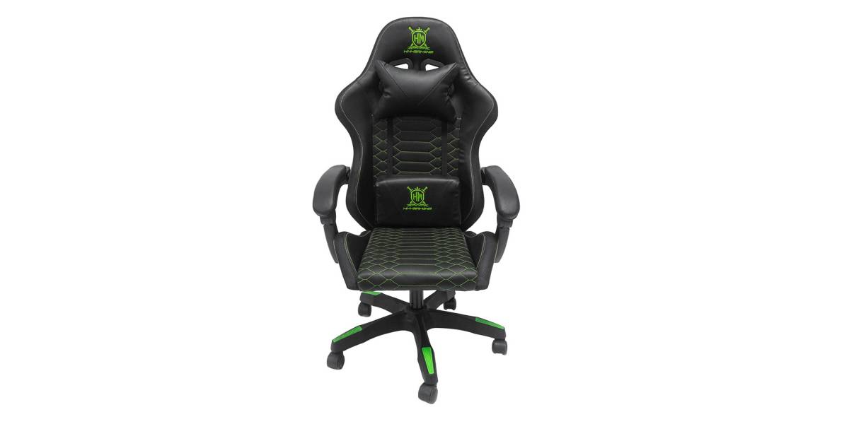 ΠΟΛΥΘΡΟΝΑ GAMING LOOT HM1204 ΜΑΥΡΟ-ΠΡΑΣΙΝΟ PVC & NYLON 60x60x120Υεκ.