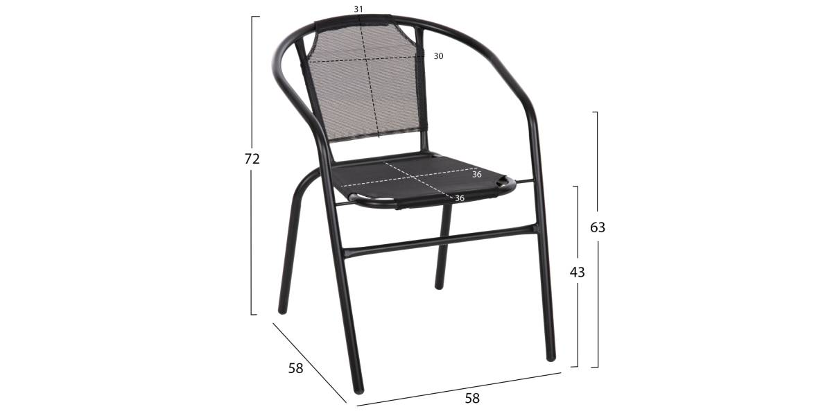 ΣΕΤ ΕΞΩΤ. ΧΩΡΟΥ 3ΤΜΧ HM10713 ΜΑΥΡΟ ΜΕΤΑΛΛΟ-ΓΥΑΛΙ ΑΣΦΑΛΕΙΑΣ-ΜΑΥΡΟ TEXTILENE