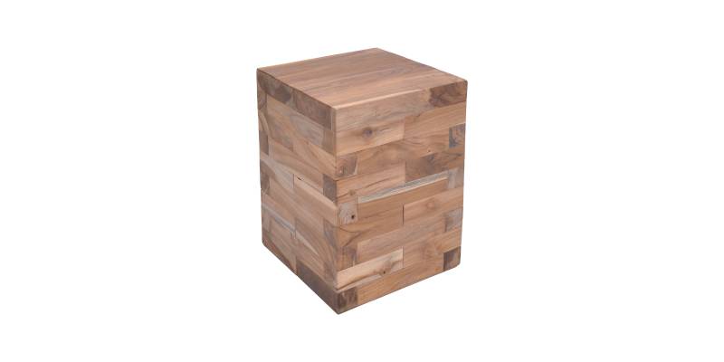 Βοηθητικό τραπέζι Werzy Inart φυσικό μασίφ ξύλο teak 35x35x49εκ