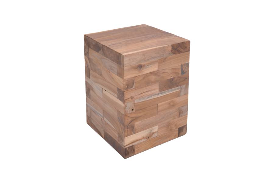 Βοηθητικό τραπέζι Werzy Inart φυσικό μασίφ ξύλο teak 35x35x49εκ