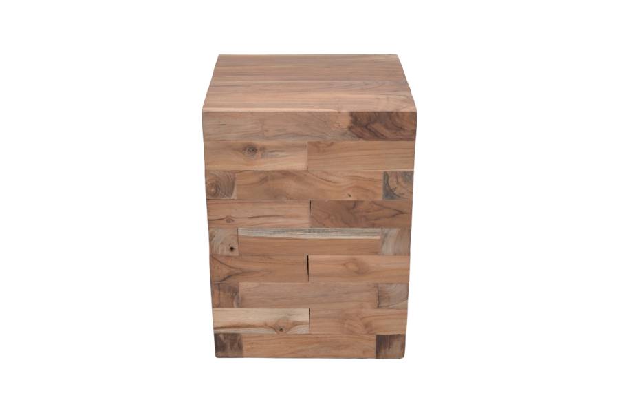 Βοηθητικό τραπέζι Werzy Inart φυσικό μασίφ ξύλο teak 35x35x49εκ