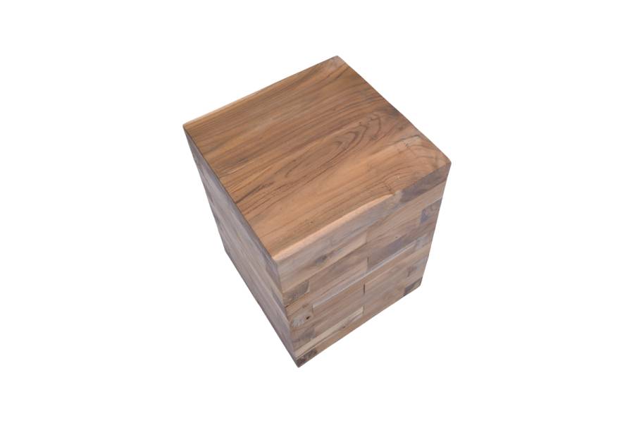 Βοηθητικό τραπέζι Werzy Inart φυσικό μασίφ ξύλο teak 35x35x49εκ