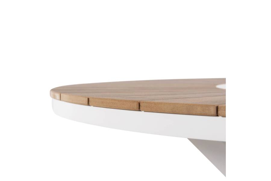 ΤΡΑΠΕΖΙ ΣΤΡΟΓΓΥΛΟ ΕΞ.ΧΩΡΟΥ MORIL HM6041.02 ΑΛΟΥΜΙΝΙΟ ΛΕΥΚΟ-POLYWOOD ΦΥΣΙΚΟ Φ120εκ.