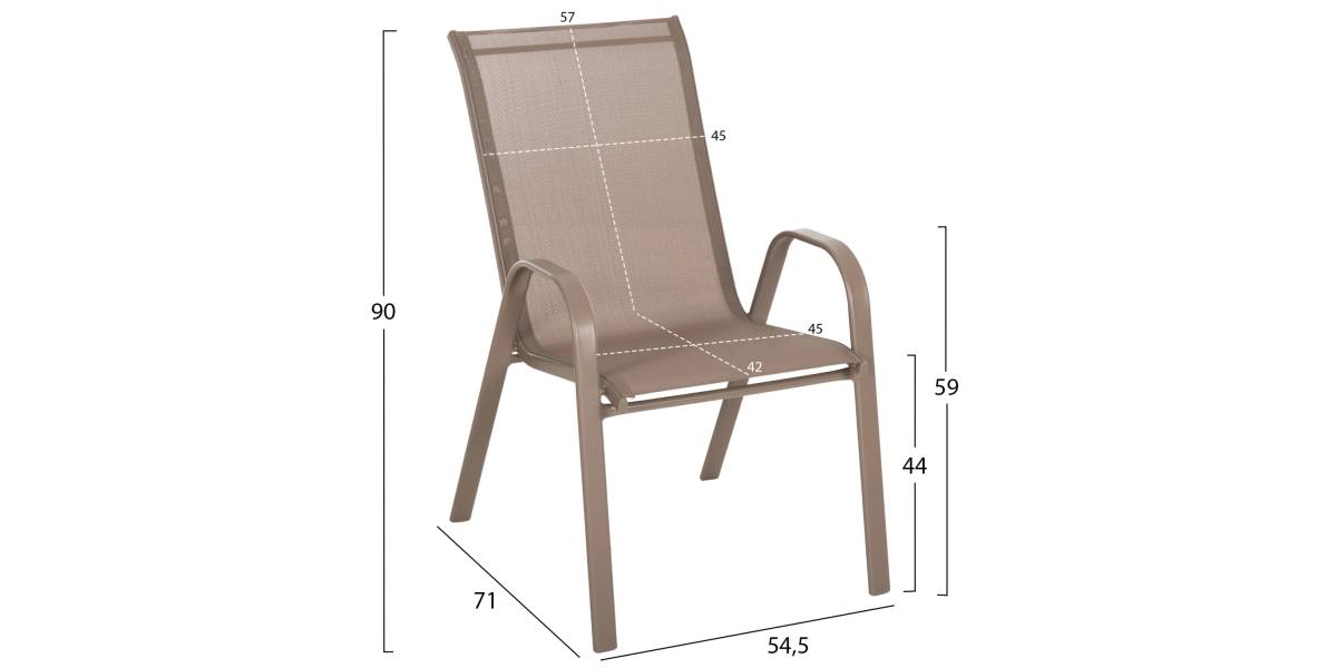 ΣΕΤ ΤΡΑΠΕΖΑΡΙΑΣ 5ΤΜΧ OFER HM21015 ΤΡΑΠΕΖΙ & 4 ΚΑΡΕΚΛΕΣ ΜΕΤΑΛΛΟ ΣΕ ΚΑΠΟΥΤΣΙΝΟ