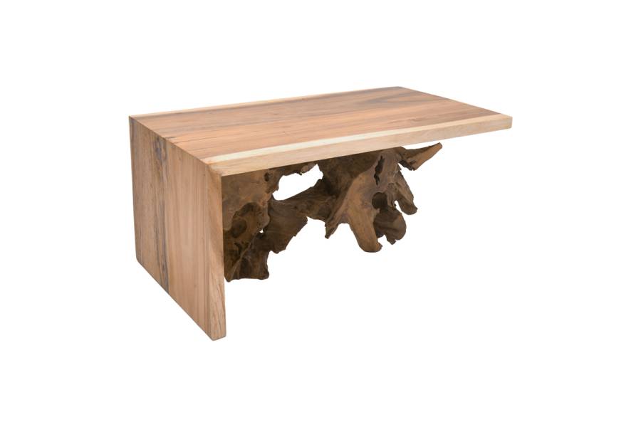 Κονσόλα Jako Inart φυσικό μασίφ ξύλο teak 120x40x80εκ