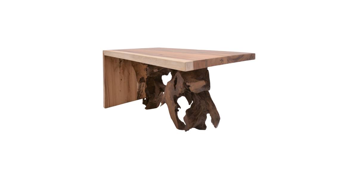 Κονσόλα Jako Inart φυσικό μασίφ ξύλο teak 120x40x80εκ