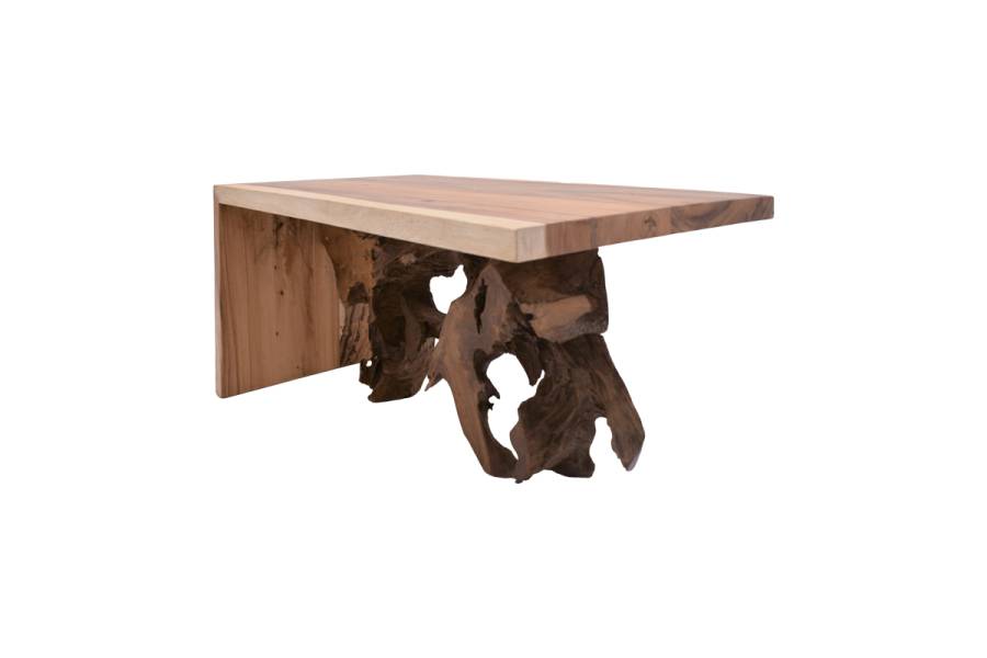 Κονσόλα Jako Inart φυσικό μασίφ ξύλο teak 120x40x80εκ