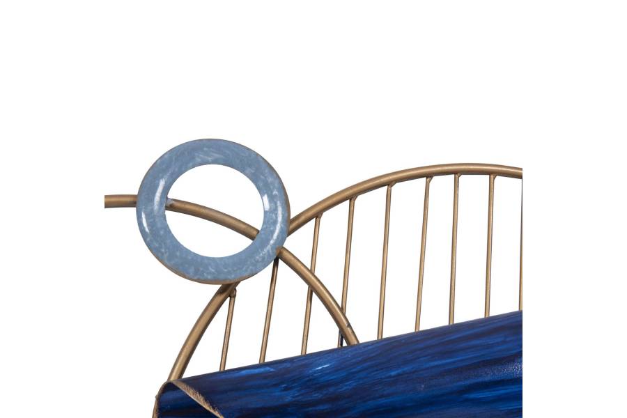 ΔΙΑΚΟΣΜΗΤΙΚΟ ΤΟΙΧΟΥ HM4207 ΜΕΤΑΛΛΟ ΣΕ ΜΠΛΕ ΑΠΟΧΡΩΣΕΙΣ 87x54 εκ.