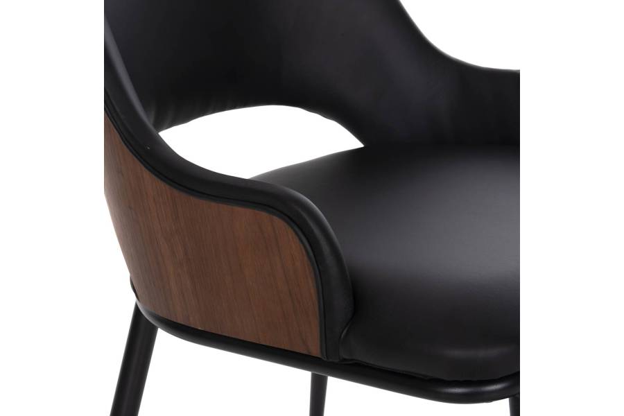 ΣΕΤ ΤΡΑΠΕΖΑΡΙΑ ΕΣΩΤ. ΧΩΡΟΥ 5ΤΜΧ HM11965 ΤΡΑΠΕΖΙ DENTY & 4 ΚΑΡΕΚΛΕΣ DELF (ΜΑΥΡΟ)