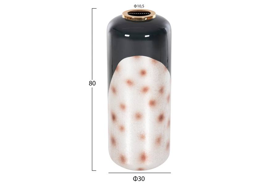 ΔΙΑΚΟΣΜΗΤΙΚΟ BAZO ΔΑΠΕΔΟΥ RAKSASA ΗΜ4231.05 ΜΕΤΑΛΛΟ ΣΕ ΜΠΛΕ ΑΝΘΡΑΚΙ-ΑΣΗΜΙ Φ30x80Υεκ