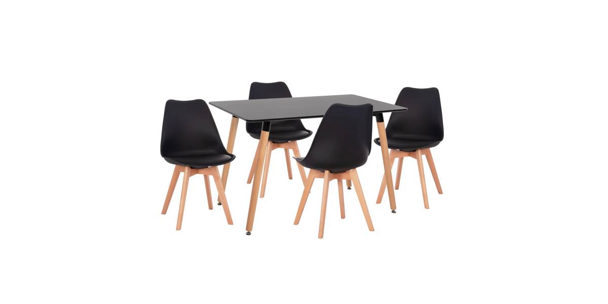 ΣΕΤ ΤΡΑΠΕΖΑΡΙΑΣ 5ΤΜΧ VEGAS HM21185 MDF TOP ΣΕ ΑΝΟΙΧΤΟ ΓΚΡΙ--ΠΟΔΙΑ ΟΞΙΑΣ