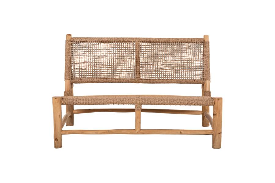 ΚΑΝΑΠΕΣ ΕΞΩΤ.ΧΩΡΟΥ 2-ΘΕΣΙΟΣ LONDER HM5984 ΞΥΛΟ ΤΕΑΚ ΚΑΙ ΣΥΝΘΕΤΙΚΟ RATTAN TWISTED 120x75x78Y