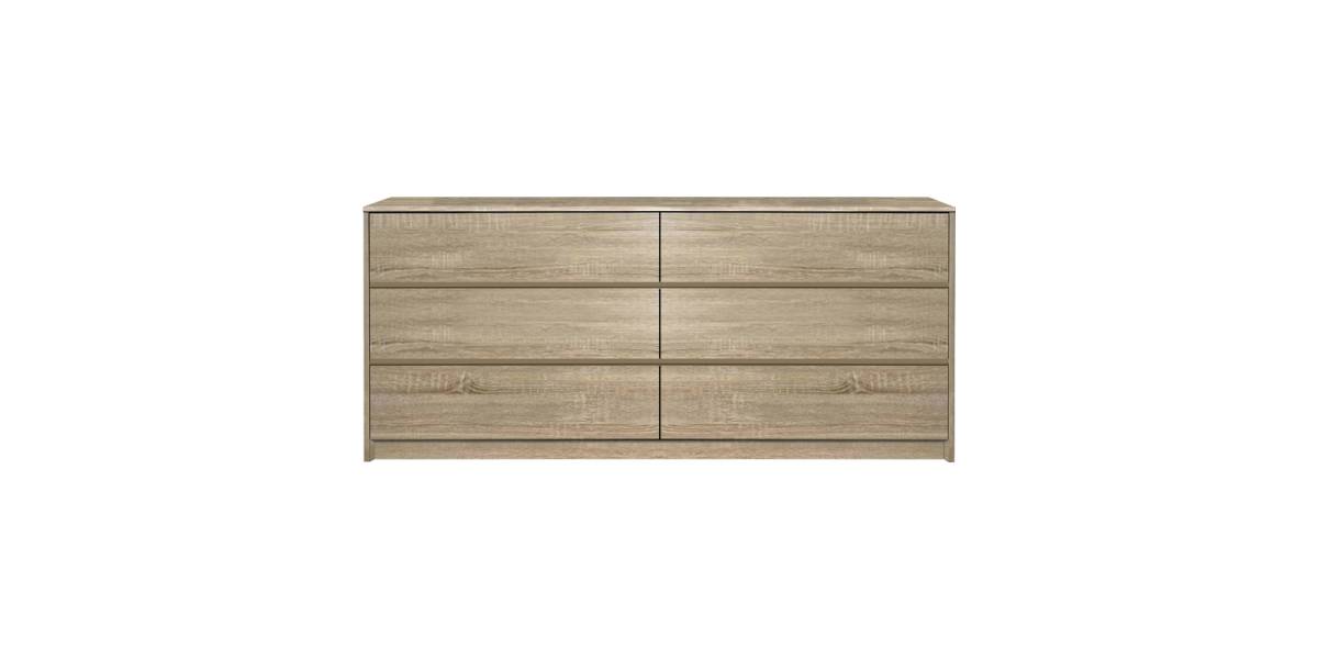 Συρταριέρα Kuanger pakoworld mdf σε φυσική απόχρωση 120x40x70εκ