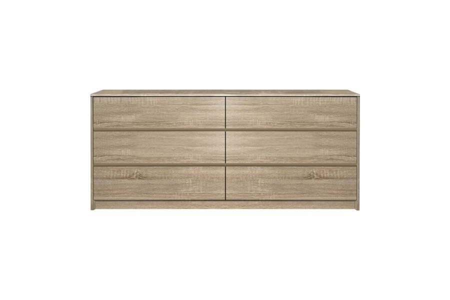 Συρταριέρα Kuanger pakoworld mdf σε φυσική απόχρωση 120x40x70εκ