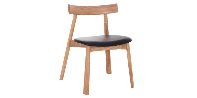 KΑΡΕΚΛΑ ΤΡΑΠΕΖΑΡΙΑΣ SEKAN HM18245.04 RUBBERWOOD-ΜΑΥΡΟ PU 60x54x72Υεκ