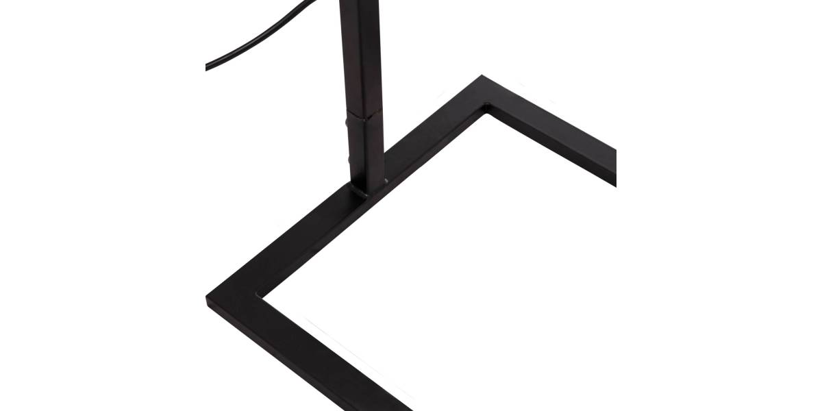 ΦΩΤΙΣΤΙΚΟ ΔΑΠΕΔΟΥ BRANS HM7532.11 ΜΕΤΑΛΛΟ ΜΑΥΡΟ--PVC ΛΕΥΚΟ ΚΑΠΕΛΟ 25x33x170Υεκ.