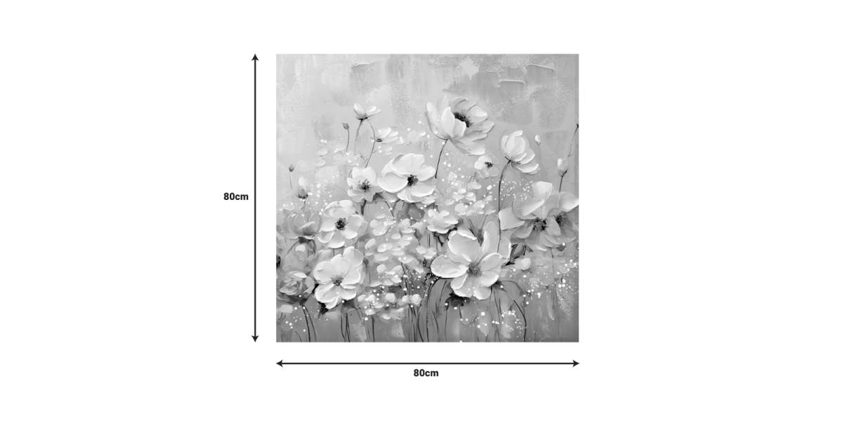 Πίνακας σε καμβά Rozy II Inart 80x3x80εκ