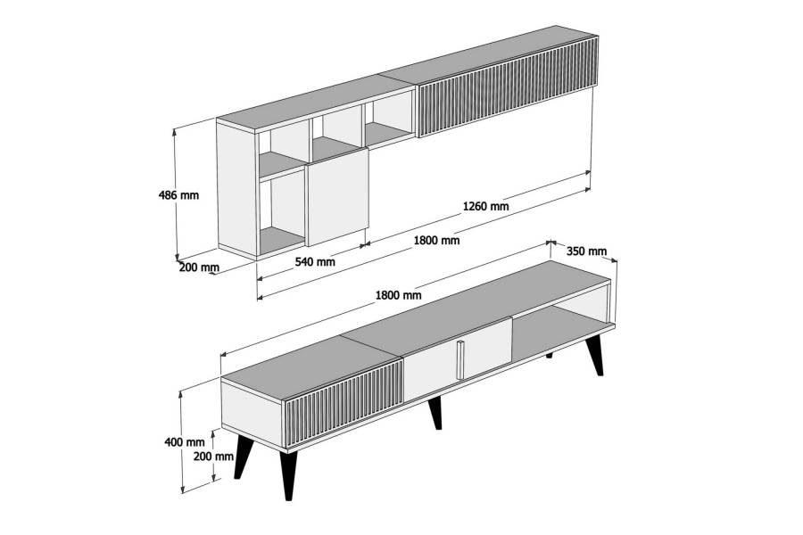ΣΥΝΘΕΣΗ ΣΑΛΟΝΙΟΥ 3ΤΜΧ ΚΑΡΥΔΙ-ΛΕΥΚΟ HM11845.01