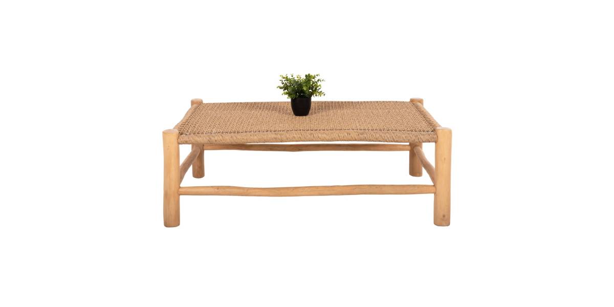 ΤΡΑΠΕΖΙ ΣΑΛΟΝΙΟΥ LONDER HM5985 ΞΥΛΟ ΤΕΑΚ- ΣΥΝΘΕΤΙΚΟ RATTAN-ΦΥΣΙΚΟ 119x79,5x41Yεκ.