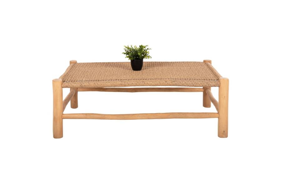 ΤΡΑΠΕΖΙ ΣΑΛΟΝΙΟΥ LONDER HM5985 ΞΥΛΟ ΤΕΑΚ- ΣΥΝΘΕΤΙΚΟ RATTAN-ΦΥΣΙΚΟ 119x79,5x41Yεκ.