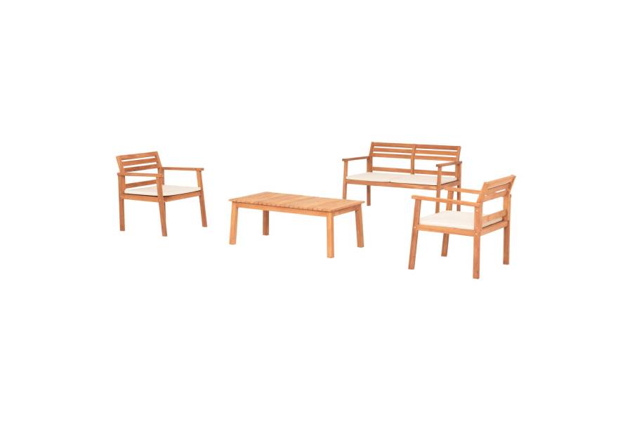 ΣΕΤ ΣΑΛΟΝΙ ΕΞ.ΧΩΡΟΥ 4TMX DUNKIRK HM18131 ΞΥΛΟ ΤΕΑΚ ΦΥΣΙΚΟ--ΜΑΞΙΛΑΡΙΑ ΕΚΡΟΥ