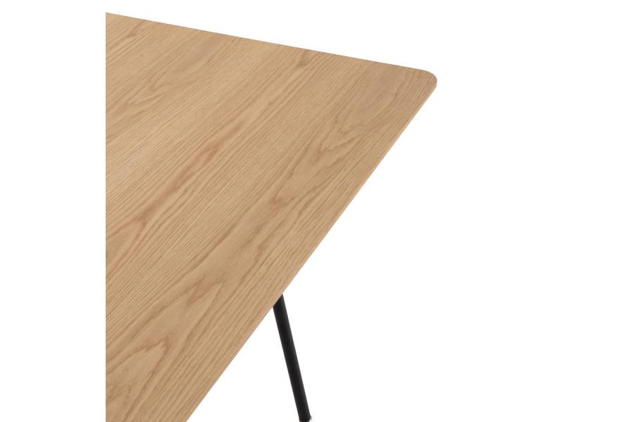 ΤΡΑΠΕΖΙ ΤΡΑΠΕΖΑΡΙΑΣ TRENK HM9614.01 MDF ΜΕ ΚΑΠΛΑΜΑ ΔΡΥΟΣ ΦΥΣΙΚΟ-ΜΑΥΡΟ ΜΕΤΑΛΛΟ 120x120x75Υεκ.