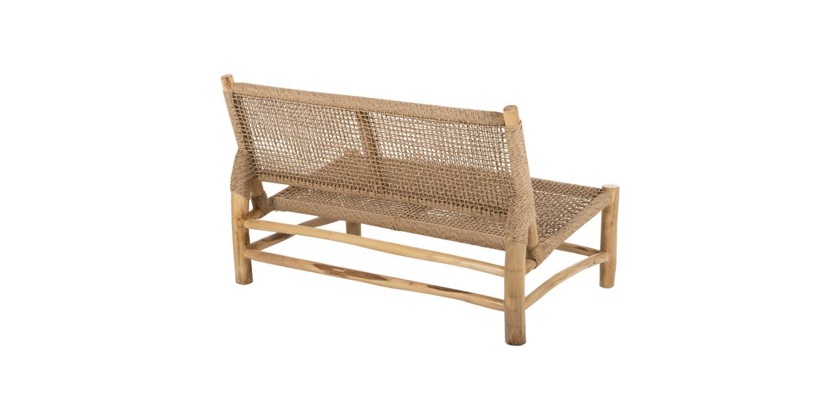 ΚΑΝΑΠΕΣ ΕΞΩΤ.ΧΩΡΟΥ 2-ΘΕΣΙΟΣ LONDER HM5984 ΞΥΛΟ ΤΕΑΚ ΚΑΙ ΣΥΝΘΕΤΙΚΟ RATTAN TWISTED 120x75x78Y