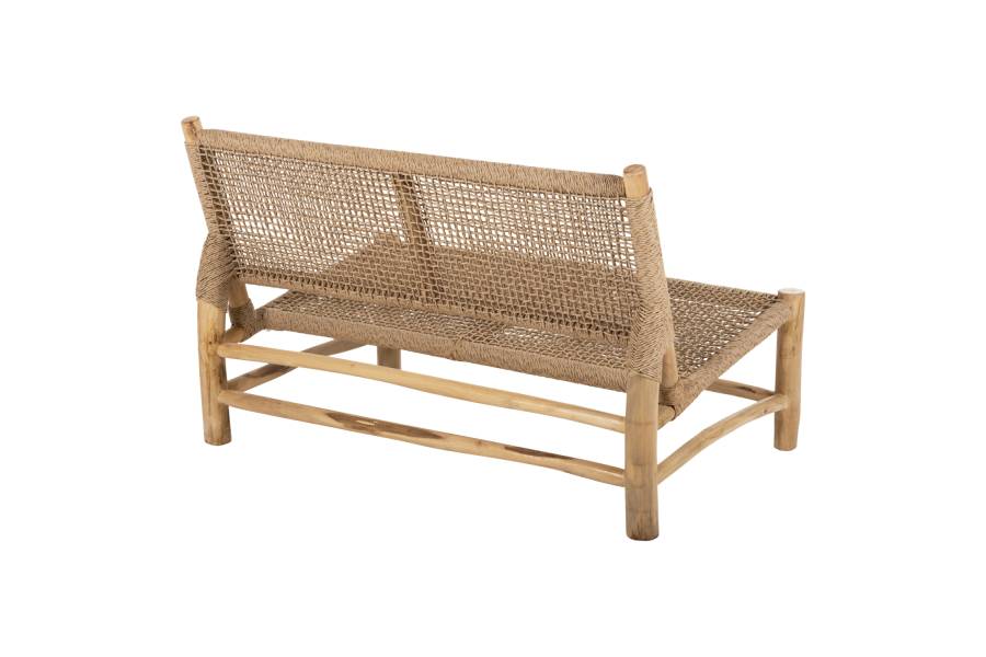 ΚΑΝΑΠΕΣ ΕΞΩΤ.ΧΩΡΟΥ 2-ΘΕΣΙΟΣ LONDER HM5984 ΞΥΛΟ ΤΕΑΚ ΚΑΙ ΣΥΝΘΕΤΙΚΟ RATTAN TWISTED 120x75x78Y