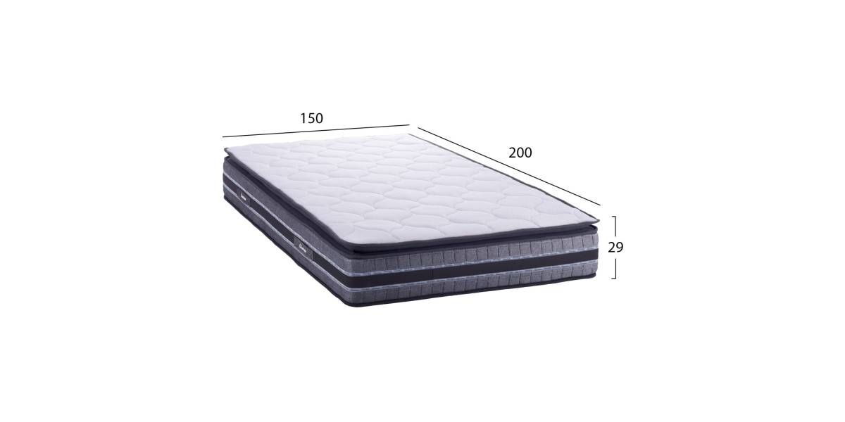 ΣΤΡΩΜΑ DREAMTOPIA FRANKLIN HM657.150 BONNELL SPRING ΜΕ ΑΝΩΣΤΡΩΜΑ 150x200x29Y εκ.