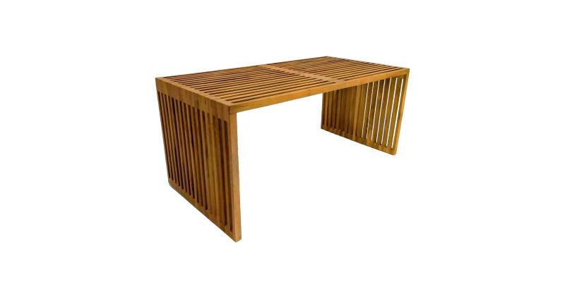 Τραπέζι Marlin pakoworld teak ξύλο σε φυσική απόχρωση 100x50x45εκ