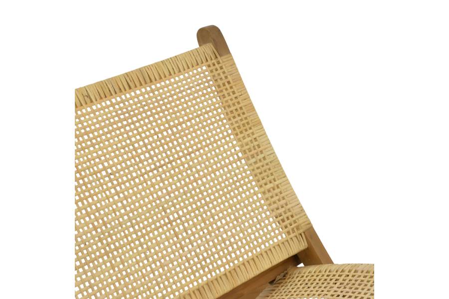 Καρέκλα Jerenze pakoworld φυσικό teak ξύλο-φυσικό rattan 65x78x68εκ