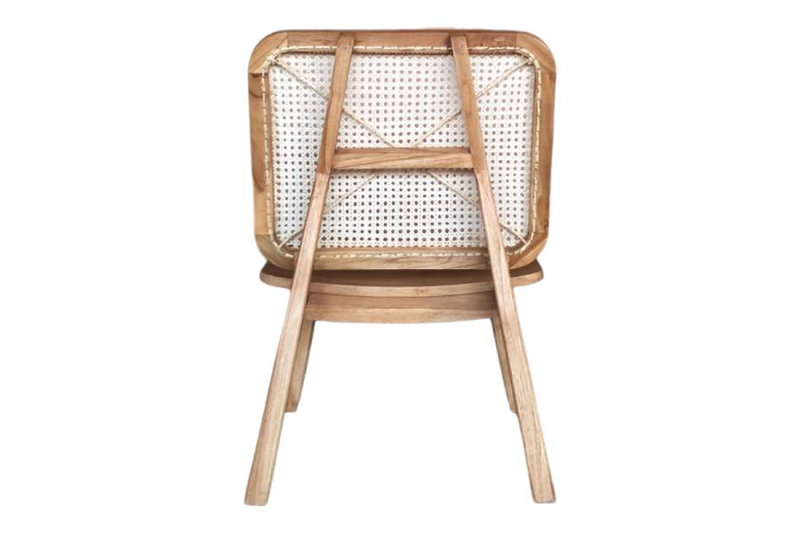 Καρέκλα Viborg pakoworld φυσικό teak ξύλο-φυσικό rattan 60x75x87εκ