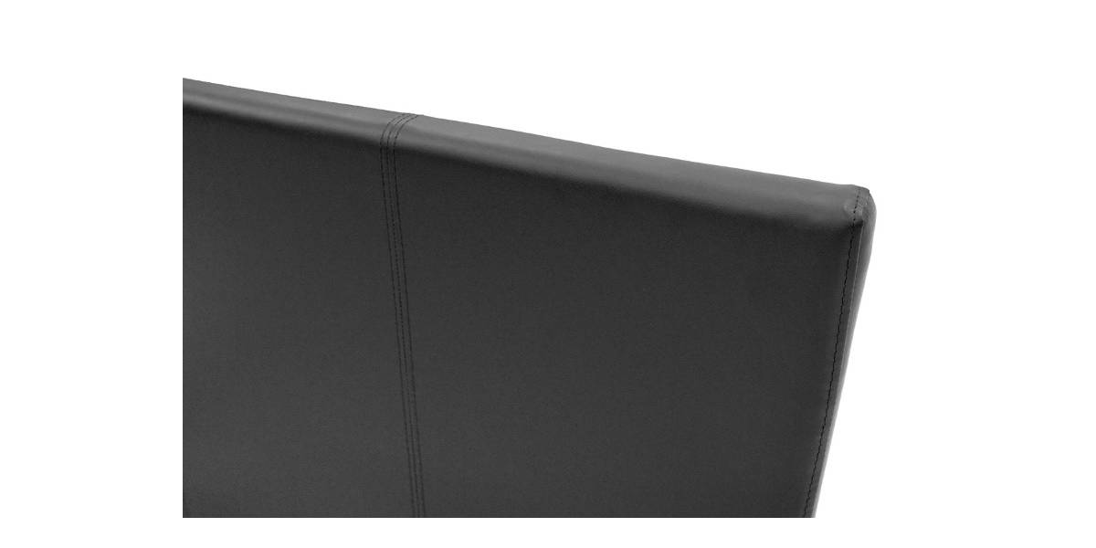 Κρεβάτι Nevil pakoworld 100x200 PU χρώμα μαύρο ματ