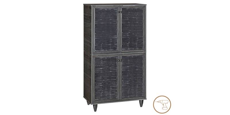 Παπουτσοθήκη-ντουλάπι Ronan pakoworld χρώμα wenge 70.5x35x122εκ