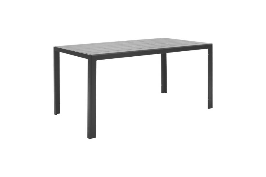 Τραπέζι Nares pakoworld αλουμίνιο ανθρακί-plywood γκρι 140x80x72.5εκ