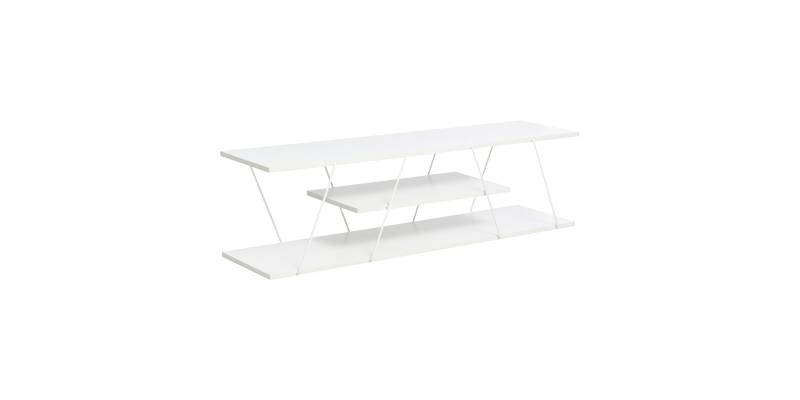 Έπιπλο τηλεόρασης Tars pakoworld λευκό 120x30x33εκ