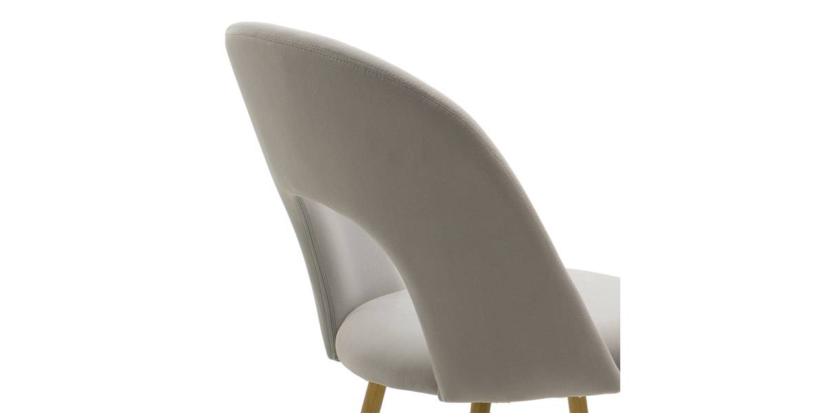 Καρέκλα Jonah pakoworld βελούδο γκρι-φυσικό πόδι