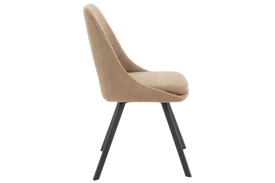 Καρέκλα Initiate pakoworld ύφασμα καφέ-πόδι μαύρο