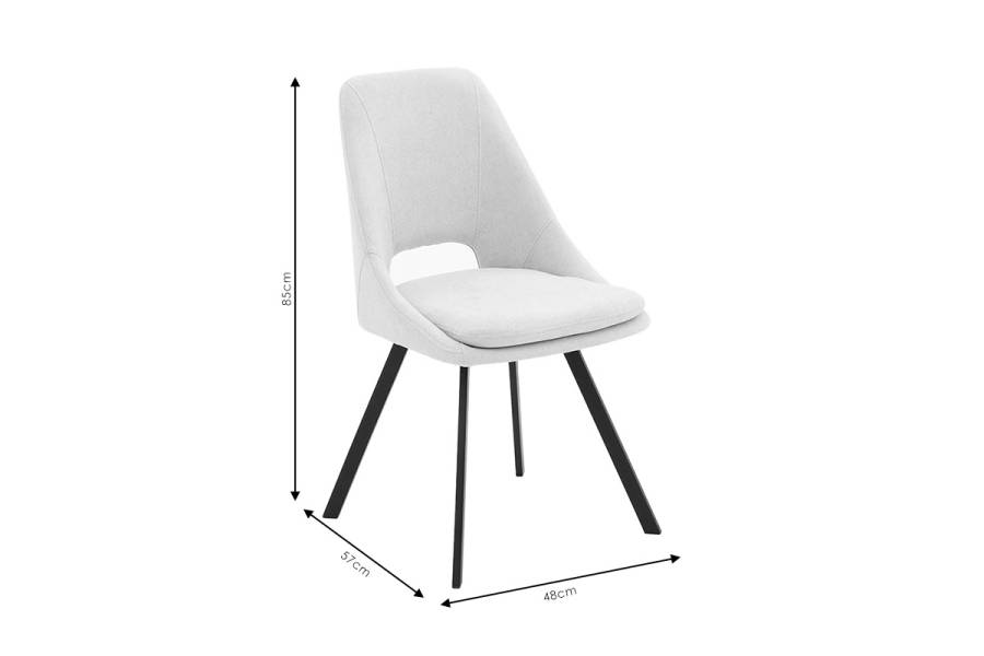 Καρέκλα Initiate pakoworld ύφασμα καφέ-πόδι μαύρο