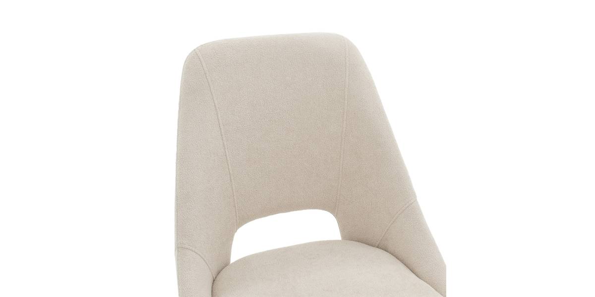 Καρέκλα Initiate pakoworld ύφασμα cream-πόδι μαύρο