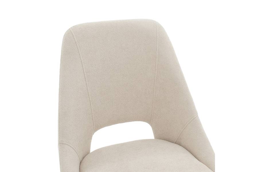 Καρέκλα Initiate pakoworld ύφασμα cream-πόδι μαύρο