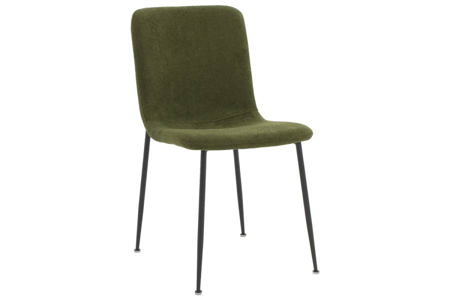 Καρέκλα Gratify pakoworld ύφασμα χακί-πόδι μαύρο